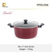 Load image into Gallery viewer, Aurasia Burgundy Calla 28cm Casserole