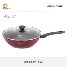 Load image into Gallery viewer, Aurasia Burgundy Calla 30cm Stifry Wok
