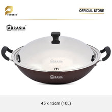 Load image into Gallery viewer, Aurasia Dino 45cm Non-Stick Wok Cookware Kitchenware Stainless Steel Dome Lid