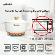 Load image into Gallery viewer, Aurasia Enamelled Cast Iron 28cm Deep Wokpan - Cotton White