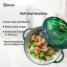 Load image into Gallery viewer, Aurasia Enamelled Cast Iron 28cm Deep Wokpan - Cotton White