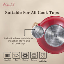 Load image into Gallery viewer, Cuisineur Grande Wok 40cm (Red) IH Die-Cast ceramic coating