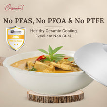 Load image into Gallery viewer, Cuisineur Grande Wok 40cm (White) IH Die-Cast ceramic coating
