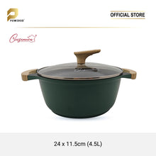 Load image into Gallery viewer, (NEW) Cuisineur Granitech IH Die-Cast 24cm Casserole with glasslid