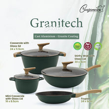 Load image into Gallery viewer, (NEW) Cuisineur Granitech IH Die-Cast 4pcs COOKWARE SET