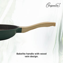 Load image into Gallery viewer, NEW) Cuisineur Granitech IH Die-Cast 30cm StirFry Wok with glasslid