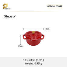 Load image into Gallery viewer, Aurasia Heritage Cast Iron Braiser 32cm - Cherry Red