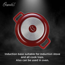 Load image into Gallery viewer, Cuisineur Red Sunstone IH Die-cast 20cm Casserole