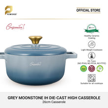 Load image into Gallery viewer, (NEW) Cuisineur Grey Moonstone IH Die-cast 26cm High Casserole (LIMITED EDITION)