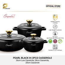 Load image into Gallery viewer, Cuisineur Pearl Black IH 3pcs Cookware set