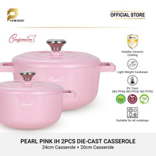 Load image into Gallery viewer, (NEW) CUISINEUR PEARL PINK IH 2PCS COOKWARE SET