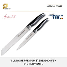 Load image into Gallery viewer, Cuisineur Culinaire Premium 2pcs set - Bread knife (8") + Utility knife (5") set