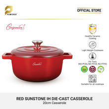 Load image into Gallery viewer, Cuisineur Red Sunstone IH Die-cast 20cm Casserole