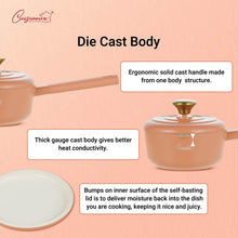 Load image into Gallery viewer, (NEW) Cuisineur Peach IH 2pcs Die-Cast Pan set (Ceramic Non-stick coating)