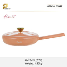 Load image into Gallery viewer, (NEW) Cuisineur Peach IH 2pcs Die-Cast Pan set (Ceramic Non-stick coating)
