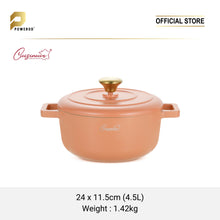 Load image into Gallery viewer, Cuisineur Peach IH 2pcs Die-Cast Casserole set (Ceramic Non-stick coating)