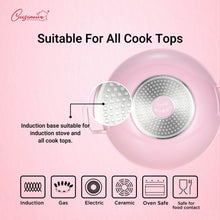 Load image into Gallery viewer, (NEW) Cuisineur Pearl Pink IH Die Cast 32cm wok