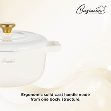 Load image into Gallery viewer, Cuisineur Pearl White IH 20cm Die Cast Casserole (Ceramic non-stick coating)