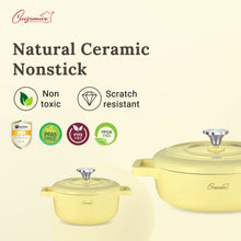 Load image into Gallery viewer, Cuisineur Pearl Yellow IH 2pcs Cookware set