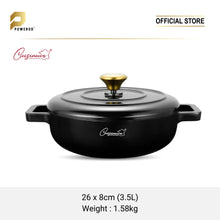 Load image into Gallery viewer, Cuisineur Pearl Black IH 3pcs Cookware set