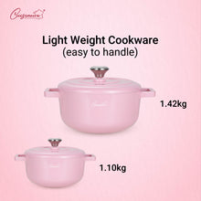 Load image into Gallery viewer, (NEW) CUISINEUR PEARL PINK IH 2PCS COOKWARE SET