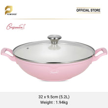 Load image into Gallery viewer, (NEW) Cuisineur Pearl Pink IH Die Cast 32cm wok