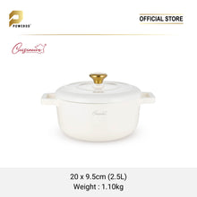 Load image into Gallery viewer, Cuisineur Pearl White IH 20cm Die Cast Casserole (Ceramic non-stick coating)