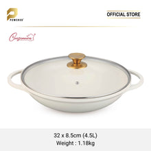 Load image into Gallery viewer, (NEW) 2024 Cuisineur Pearl White IH Die Cast 32cm wok