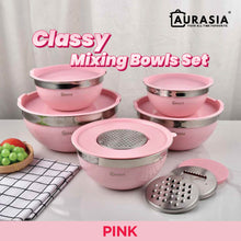 Load image into Gallery viewer, Aurasia 5pcs Classy Mixing Bowl set (PINK)