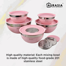 Load image into Gallery viewer, Aurasia 5pcs Classy Mixing Bowl set (PINK)
