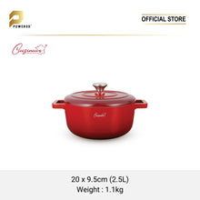 Load image into Gallery viewer, Cuisineur Red Sunstone IH Die-cast 20cm Casserole