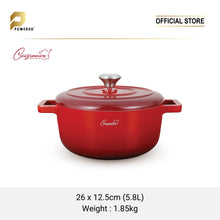 Load image into Gallery viewer, (2024-NEW) Cuisineur Red Sunstone IH Die-cast 2pcs cookware set (LIMITED EDITION)
