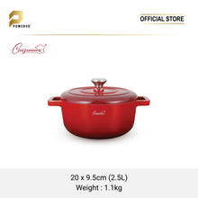 Load image into Gallery viewer, Cuisineur Sunstone RED IH 2pcs Die-cast Casserole Set