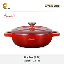 Load image into Gallery viewer, Cuisineur Red Sunstone IH 30cm Low Casserole