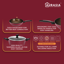Load image into Gallery viewer, Aurasia Burgundy Calla 28cm Casserole