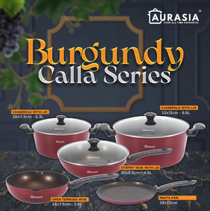 Aurasia Burgundy Calla 30cm Stifry Wok