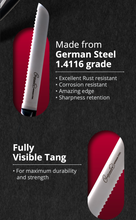 Load image into Gallery viewer, Cuisineur Culinaire Premium 2pcs set - Bread knife (8") + Utility knife (5") set