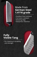 Load image into Gallery viewer, Cuisineur Culinaire Premium Santoku Knife (7")
