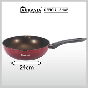 Aurasia Burgundy Calla 24cm Tempura wok