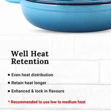 Load image into Gallery viewer, Aurasia Heritage Cast Iron Braiser 32cm - Aqua Blue
