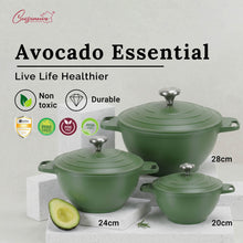 Load image into Gallery viewer, (NEW) Cuisineur Avocado IH 3pcs Essential cookware Set
