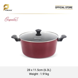 Aurasia Burgundy Calla 28cm Casserole
