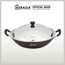 Load image into Gallery viewer, (SABAH ONLY) Aurasia Dino 45cm Non-Stick Wok Cookware Kitchenware Stainless Steel Dome Lid
