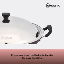 Load image into Gallery viewer, (SABAH ONLY) Aurasia Dino 45cm Non-Stick Wok Cookware Kitchenware Stainless Steel Dome Lid
