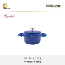 Load image into Gallery viewer, Cuisineur Radiance Die-Cast Mini Casserole 16cm Ceramic Coating Non-Stick Pot - Electric Blue
