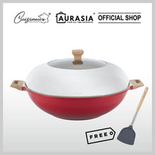 Load image into Gallery viewer, Cuisineur Grande Wok 40cm (Red) IH Die-Cast ceramic coating
