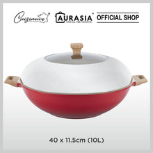 Load image into Gallery viewer, Cuisineur Grande Wok 40cm (Red) IH Die-Cast ceramic coating
