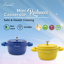 Load image into Gallery viewer, Cuisineur Radiance Die-Cast Mini Casserole 16cm Ceramic Coating Non-Stick Pot - Red
