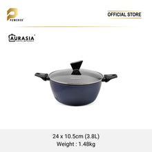 Load image into Gallery viewer, Aurasia Navy 3pcs Non-stick Casserole set
