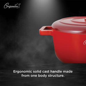 Cuisineur Red Sunstone IH Die-cast 26cm Casserole